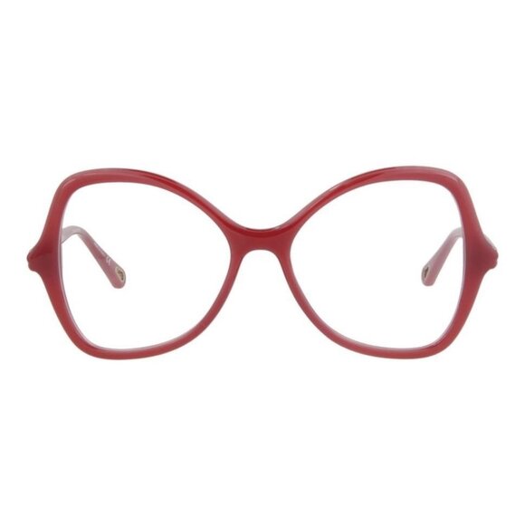 Chloé Womens Cat Eye Orange Orange Transparent Fashion Designer Eyewear - Picture 1 of 5